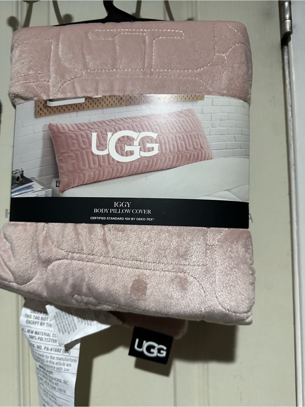 UGG Plush Body Pillow Cover - Blush